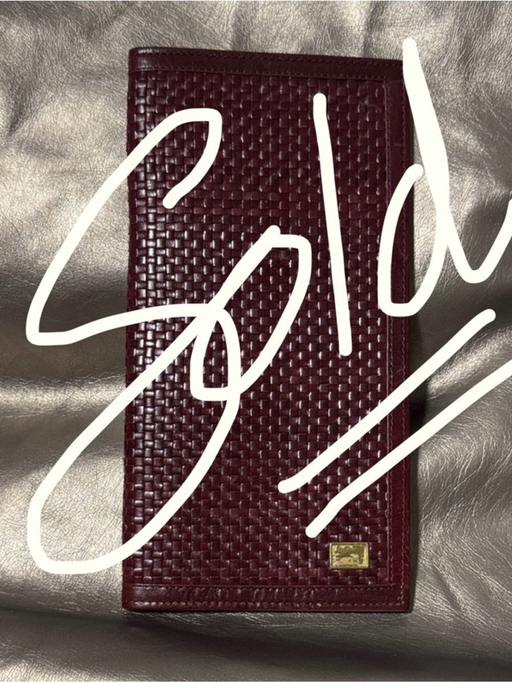 Rich Brown Woven Leather Wallet